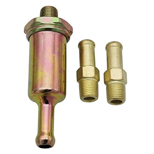 12v 4.5-7PSI Universal Heavy Duty Gas Diesel In-Line In-Tank Electric Fuel Pump EP014 With Installation Kit For Metal Solid Petro Gasoline or Diesel Engine Motorcycle Carburetor Lawn Mower Trucks