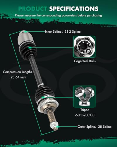 SCITOO CV Axle Drive Shaft For Mazda 6 2.3L 2003-2008