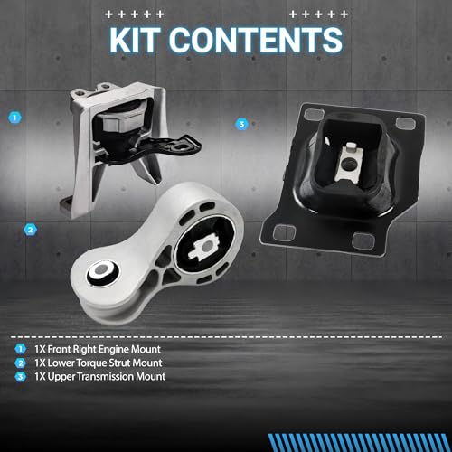 Front & Rear Engine Mount Kit Motor Mount - size: For 2008-2011 Ford Focus