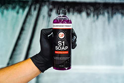 GlassParency S1 Heavy Duty Soap | Remove Dirt, Grease, Bugs, Waxes, and Contaminants 16 oz.