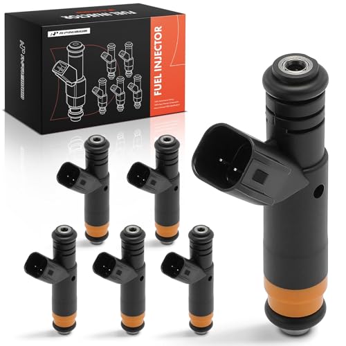 A-Premium 1 Hole Fuel Injectors Set of 6 Compatible with Ford