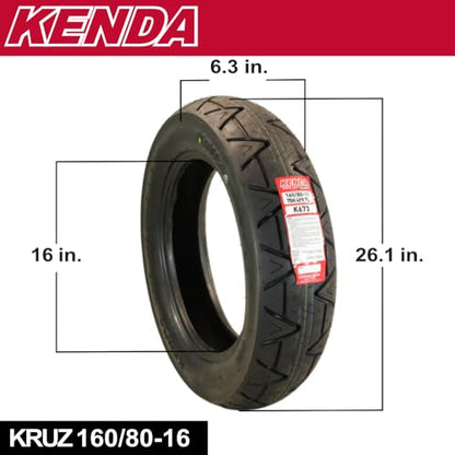 Kenda Kruz K673 160/80-16 75H Motorcycle Street Rear Tire - - size: 160/80-16 75H