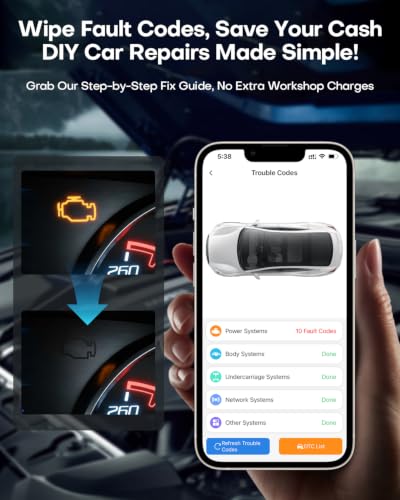 OBD2 Scanner Bluetooth Wireless Car Diagnostic Tool for iPhone & Android