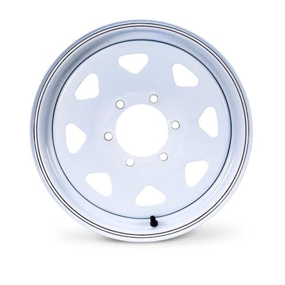 Free Country 2 Trailer Tire Wheels ST205/90R15 10PR 118L 6X5.5" White Spoke - size: ST205/90R15 /10PR /6x5.5