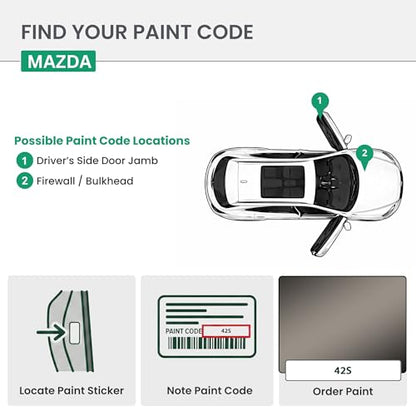 ERA Paints - 42S - Titanium Flash Metallic for MAZDA Exact OEM Color Match Automotive Touch Up Paint for Cars - Spray Paint with Premium Spray Nozzle - 2K Essential Kit - Made in USA - style: Spray - 2K Essential Kit
