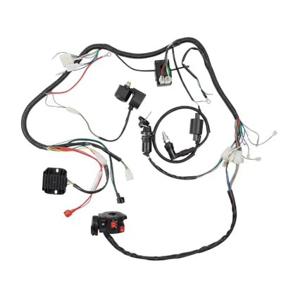 PRO BAT ATV Wiring Harness Kit with Electric AC CDI 4-Wire Rectifier - color: O Spark Plug&B Regulator/Ignition Coil