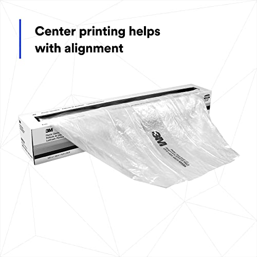 3M Plastic Sheeting 06723, High Density, Tear Resistant, Durable, Easy To Cut, 12 ft x 400 ft - size: 12 ft x 400 ft