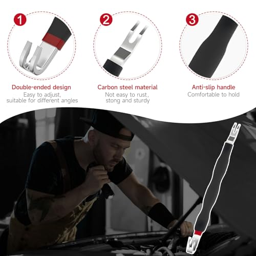 4 Pieces Electrical Disconnect Pliers, Electrical Connector Separator Plier, Automotive Hose Clamp Pliers Removal Tool, Fuel Line Disconnect Tool, Push Tab Plugs Style for Car - style: Black 4PCS
