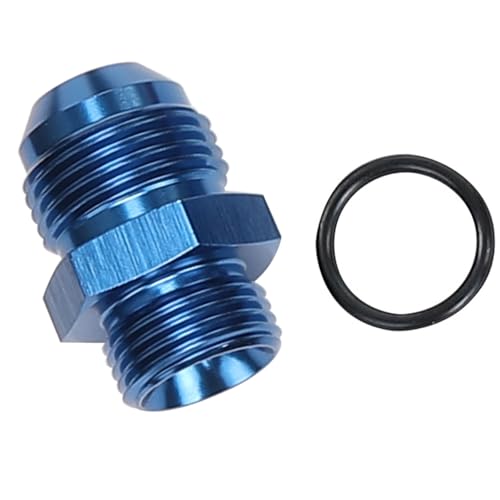 AC PERFORMANCE -8 AN Male Flare to -10 ORB Fitting Aluminum Blue - color: Blue, size: 8AN to 10AN ORB