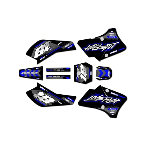 Graphics Kit for Yamaha Yamaha TTR90 (2000-2008) Rebel Series Blue-Shift 21 Mil - Pro Edition - Dirt Pit Bike Motorcycle Sticker, Dirtbike Racing Decal Motocross Accessories no-Plastics - color: Blue-shift, size: 21 Mil - Pro Edition