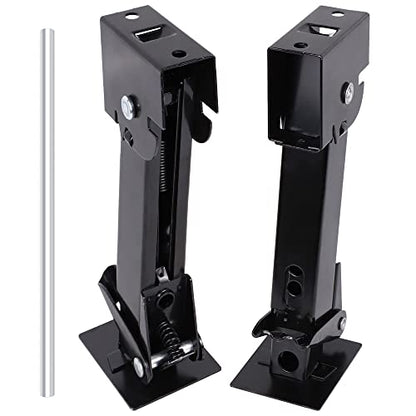 Telescoping Trailer Stabilizer Jacks - Adjusts from 11.8" to 17.7", Includes 11.8" Long Bar/Crank, 1000 lbs Capacity Each, Set of 2