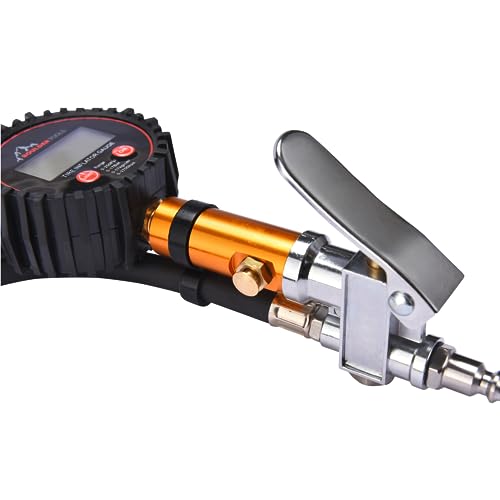 Boulder Tools Tire Pressure Gauge with Inflator - Digital Tire Pressure Gauge, 0-250 PSI Heavy Duty Tire Inflator Gauge with Air Chuck Lock & Bleed Valve, Air Compressor Accessories - style: Tire Pressure Gauge
