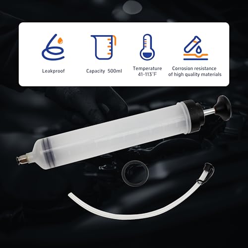 500CC Fluid Extractor, Automotive Fluid Extractor Pump Manual Fuel Suction & Filler, Efficient Oil Extractor Pump for Fluid Extraction