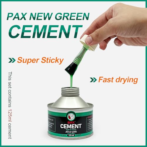 PAX Universal Heavy Duty Tire Patch Kit – 30 Pcs 55x55mm Square Universal Tube & Tire Patches, Includes Cement Glue, for Bike, Motorcycle and Car Tire Repair