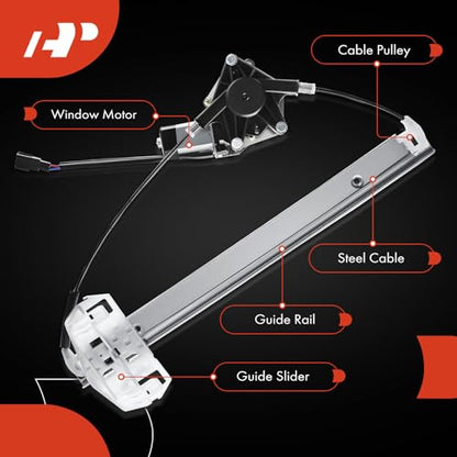 A-Premium Front Driver Side Power Window Regulator with Motor (2-Pin) - style: Front Driver Side