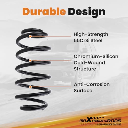maXpeedingrods 4” Rear Lowering Spring for GM SUV 2000-2006 for Chevy Tahoe - size: 4" Rear