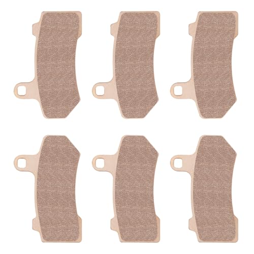 Brake Pads Front & Rear for Harley Davidson Electra Glide Ultra Classic FLHTCU 2008-2020, for Road King, Road Glide, Street Glide 2008-2022, Sintered Replacement Disc Brake Pads Kit - 3 Pairs - size: Sintered