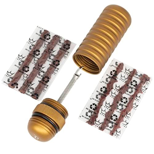 Peaty's Tubeless Bike Tyre Puncture Repair Plugger Kit - for MTB, Road & XC Bicycle Tyres - Unique Single-Sided Fork, for Rapid Puncture Repair to Fix Punctures Fast - 3X 3mm & 1.5mm Plugs - color: Bourbon