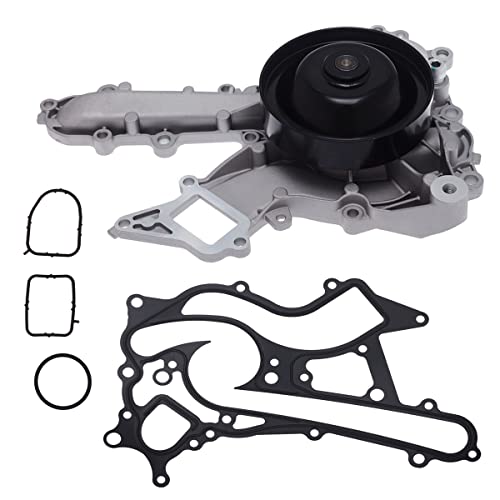AUQDD 43157 Water Pump Kit w/Gasket (For Mercedes-Benz V6-3.5L;Eng. 276.952/276.955/276.957) Fit For 2012-2016 C300 C350 E350 E400 ML350 GLK350 SLK350 (Replace # 2762001301 A2762001301 147-2360) - size: 43157