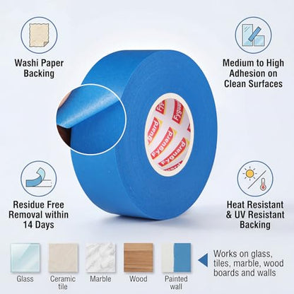 10Rolls Blue Painters Tape 30MM × 55Yd Wide Blue Masking Tape for Painting - size: 1.2inch-10rolls