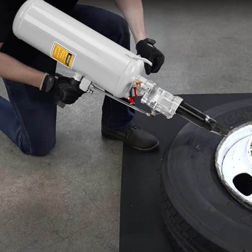 TUFFIOM 2.1 Gallon Air Tire Bead Blaster Seater w/Pressure Gauge & Handle, Wheel Trigger Seating Tool Inflator Tank for Motorcycle ATV Car, 87-116PSI Operating Pressure, Gray - color: Gray