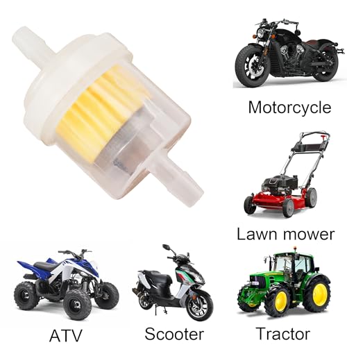 RUTU Universal Gas Inline Fuel Filters for Small Engines ATV Go Cart 10PCS