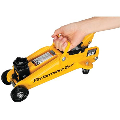 Performance Tool W1606 2 Ton Compact Trolley Jack, Yellow - style: 2 Ton (4,000 lbs)