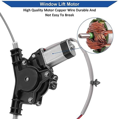 Obaee 748-981 Rear Right Passenger Side Power Window Motor and Regulator Assembly Compatible with Nissan Armada 2005-2015/ Nissan Titan 2004-2015/ Nissan Pathfinder Armada 2004, Replace OE 827207S000 - size: Rear Right Passenger Side