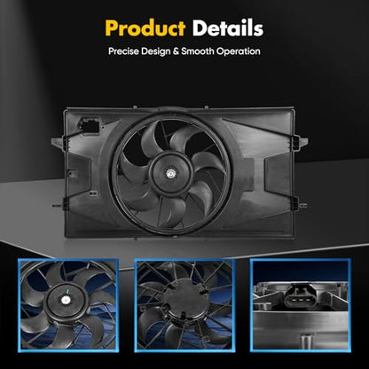 OCPTY Radiator Fan fit for Chevrolet Cobalt 2005-2010