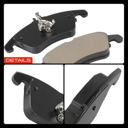 A-Premium Front Ceramic Brake Pads Compatible with Mercedes-Benz, 2-Pack