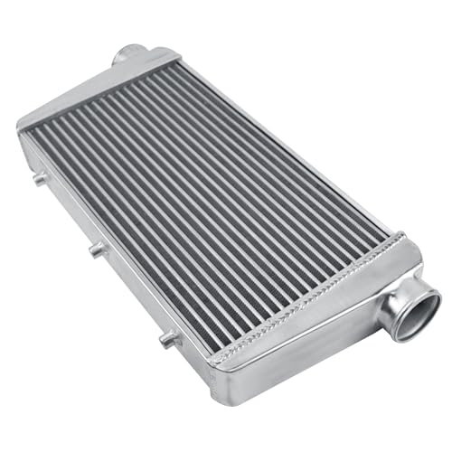 Universal Intercooler 27''x13''x3.3" Front Mount Intercooler 3'' Inlet and Outlet Aluminum Turbo Intercooler Direct Replacement for Any Turbo Charger system - size: 27''x13''x3.3" 3''