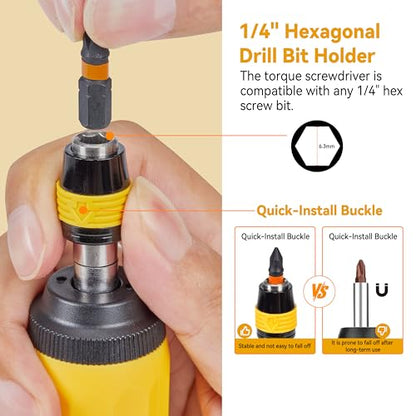 Torque Screwdriver Set 13-Piece, 1/4" Drive, 10-70 in-lb