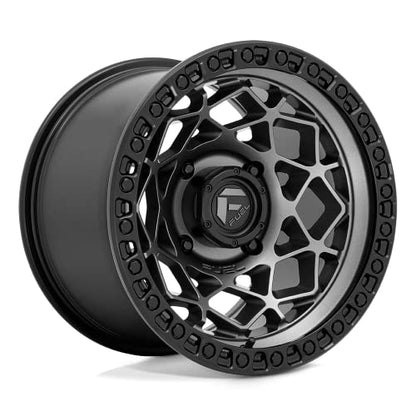 Fuel UTV D784 15X10 4X156 GMTL M-BLK-RING 00MM - D7841500A555 - color: Gunmetal w/Black Ring, size: 15x10