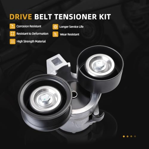Serpentine Belt with Tensioner Kit #38191 419214 45560 - size: 1999-2003 for Excursion/E550 Super Duty