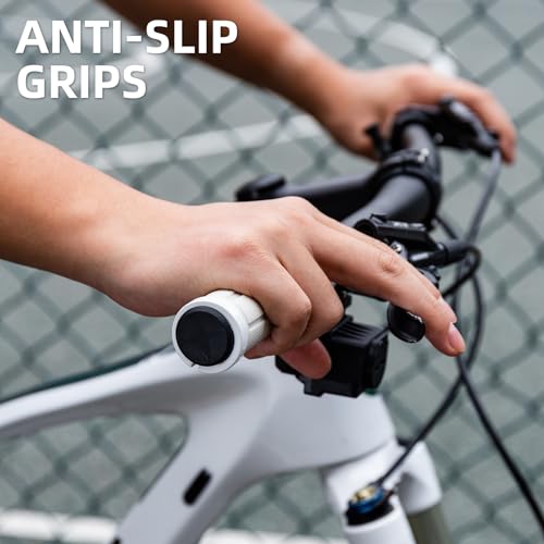 ROCKBROS 4Pcs(2 Pairs) Bike Grips Double Lock On Comfortable,Non-Slip - color: white