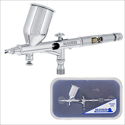 Master Airbrush G45 High Precision Dual-Action Gravity Feed Airbrush Set