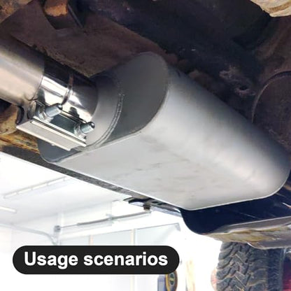 Exhaust Muffler Universal 409 Stainless Straight-Through Performance Muffler for Cars Trucks, 2.25" Inlet/Outlet, Overall Length 20" - size: 2.25" Inlet/Outlet