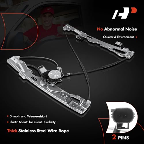 A-Premium Front Driver Side Power Window Regulator with Motor (2-Pin) - style: Front Driver Side (LH)