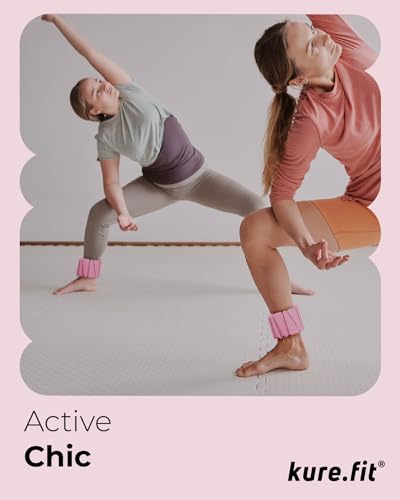Pilates Wrist & Ankle Weights | Adjustable Weighted Bangles | 1/2/3LB Each - color: Pink, size: 1 LB
