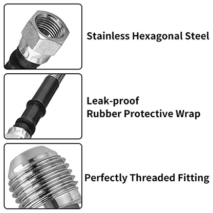 MuHize 70" 6AN Transmission Cooler Line Stainless Steel Braided for GM - size: 70 Inch