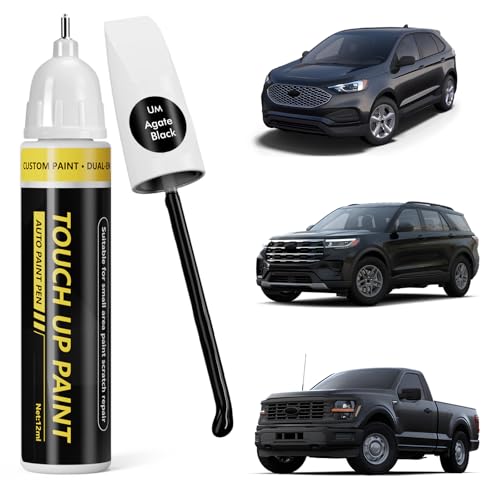 (Agate Black (UM) Car Touch Up Paint For Ford - color: Agate Black (UM) for 2024 ford F-150, 2024 ford F-150 Lightning, 2025 Escape, 2024 Transit, 2024 Bronco, 2024 Bronco Sport, 2024 Edge, 2024 Maverick, 2025 Mustang, 2024 Ranger, 2024 Expedition, 2024 S