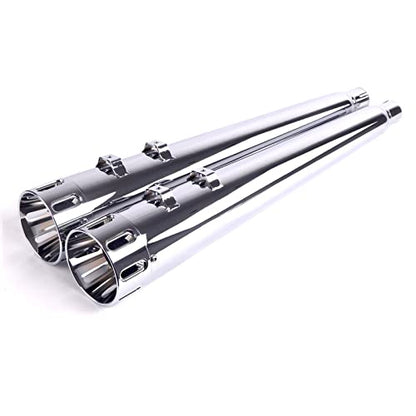 SHARKROAD 4.4" Chrome Slip On Mufflers - style: HDMF-MP9505CC, Chrome