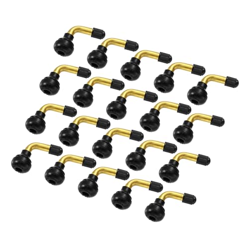 Motoforti 20pcs Auto Tire Valve Air Tyre PVR70 Valve Stem Bent 90 Degree Angled Snap in Rubber Base for Car Truck Motorcycle Bike Scooter ATV Long-Lasting
