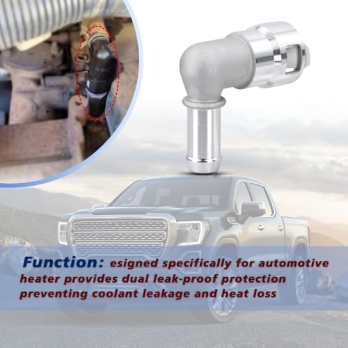 800-419HP 90 Degree Aluminum Heater Hose Connector Fits for Cadillac, Chevy and GMC vehicles - size: 800-419