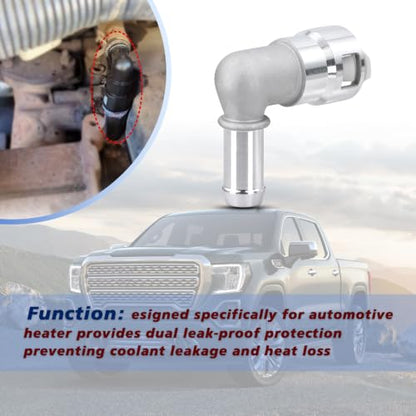 800-419HP 90 Degree Aluminum Heater Hose Connector Fits for Cadillac, Chevy and GMC vehicles - size: 800-419