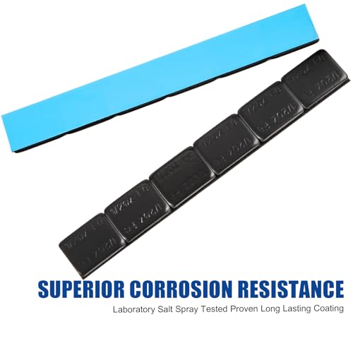 JiiinMiiin 1/2oz, 0.5oz, 126PCS Black Steel Adhesive Stick on Wheel Weights - color: Black, size: 0.5oz - 126PCS