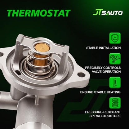 Aluminum Engine Coolant Thermostat Housing Assembly for 3.6L Wrangler JK - size: 902852(Upgrade Aluminum)