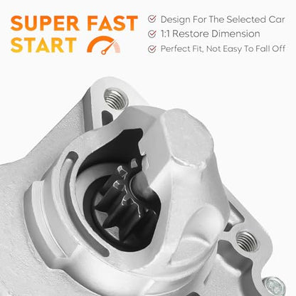 Starter for Nissan Versa 1.6L 2013-2019, for Versa Note 1.6L 2014-2019 (S/S Plus/SL/SR/SV), SHI0177 S114-901A 410-44107 19092 19288 23300-EE00A