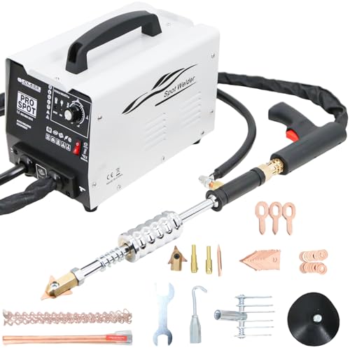 1.8KW Stud Welder Dent Repair Kit, 110V Spot Welding Machine with Slide Hammer & 7 Adjustable Modes, Professional Dent Puller for Car & Truck Body Repair, Auto Body Dent Removal Tool