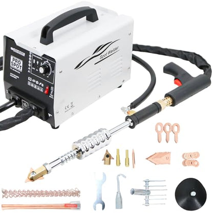1.8KW Stud Welder Dent Repair Kit, 110V Spot Welding Machine with Slide Hammer & 7 Adjustable Modes, Professional Dent Puller for Car & Truck Body Repair, Auto Body Dent Removal Tool